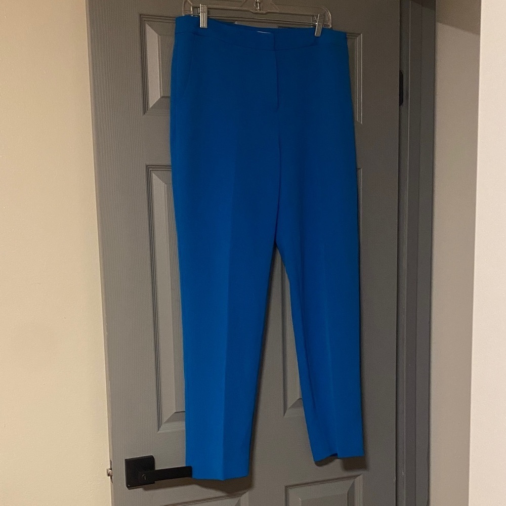 Preston & York Vibrant Blue Cropped Dress Pants NWOT carolyn bessette style